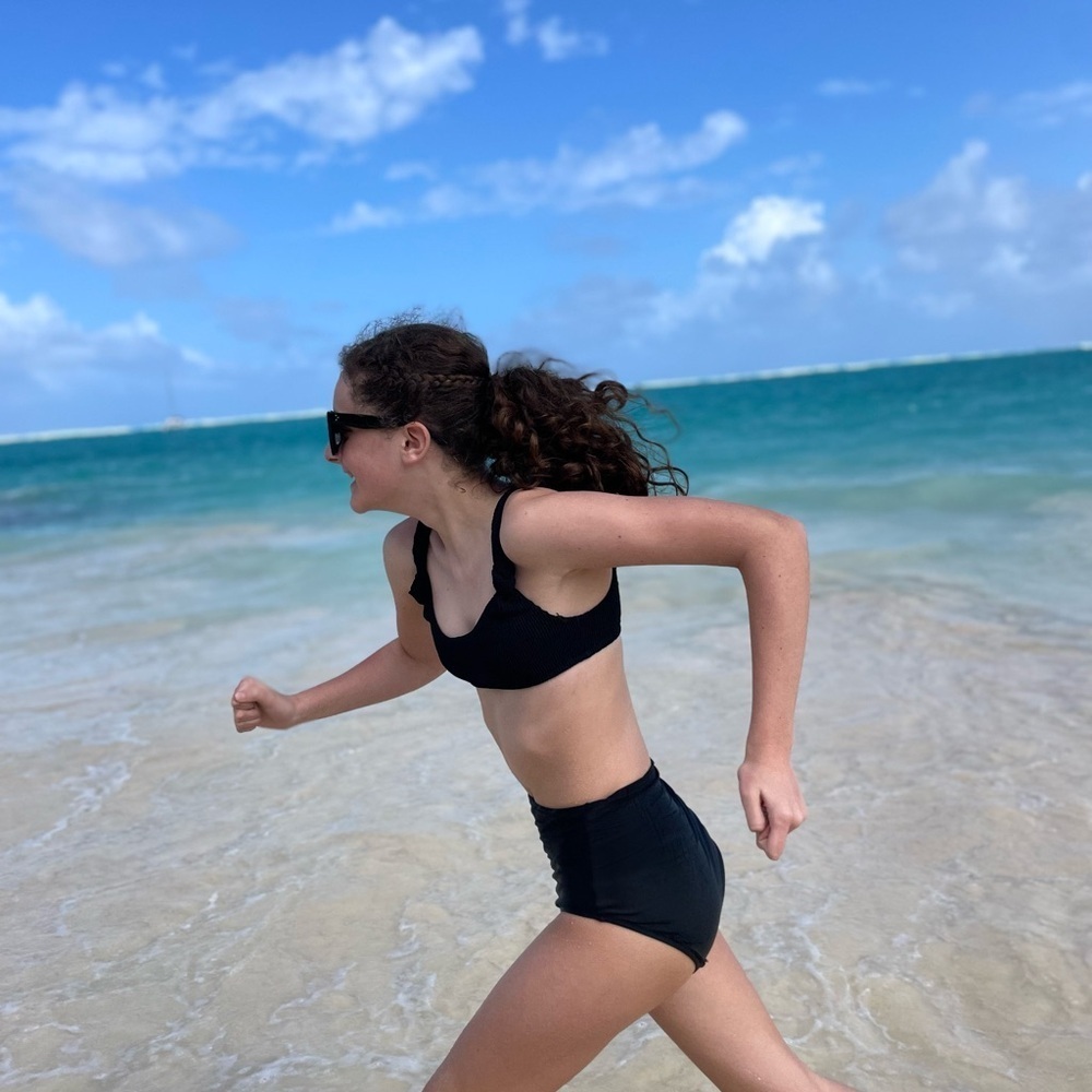 Classic Black ribbed Jcrew bikini top - Picture 5 of 8